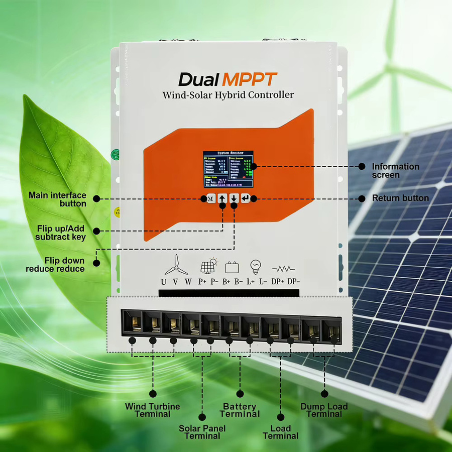 3000W Wind-Solar Dual-Energie-Hybrid-Laderegler in Weiß für stabile Spannungssysteme von Haushaltsgeräten und Wohnmobilen - Bild 6