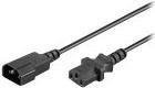 MicroConnect PowerCord Spannungsversorgungs-Verlängerungskabel IEC 60320 C14 zu IEC 60320 C13 Schwarz 7 m - Bild 1