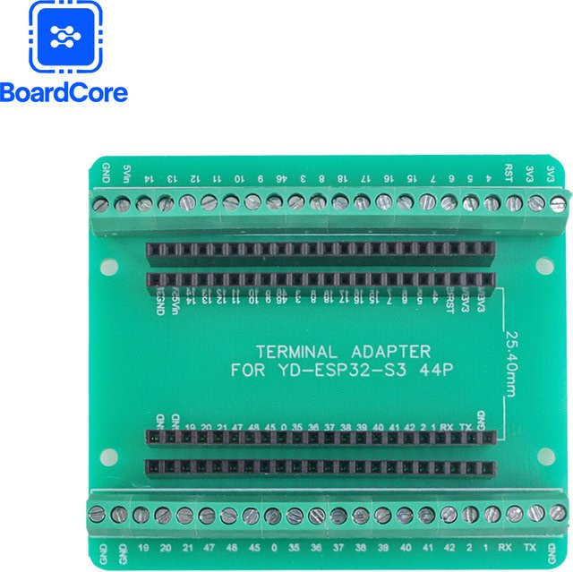 YTDMEN ESP32 S3 Entwicklungsboard und Erweiterungsbreakout Board mit 44 Pins in Grün für ESP32 S3 Module - Bild 1