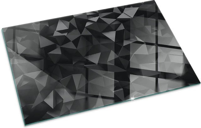 Tulup Glasplatte für Kamin in Schwarz, B/T: 100 x 70 cm - Bild 1