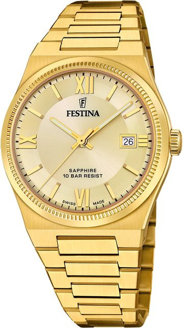 Festina Herrenuhr, Quarz, Edelstahl, 40 mm, 10 ATM - Bild 1