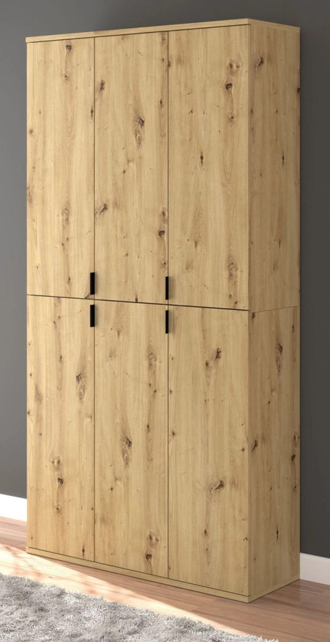 Inn.Furn Garderobenschrank Line-Up Eiche Artisan mit flexibler Inneneinteilung, Breite: 91 cm, Höhe: 193 cm - Bild 1