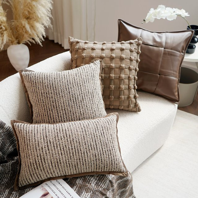 Melard Kissenbezug Braun im Skandinavischen Design für Sofa und Bett B/H: 45 x 45 cm oder B/H: 30 x 50 cm - Bild 1