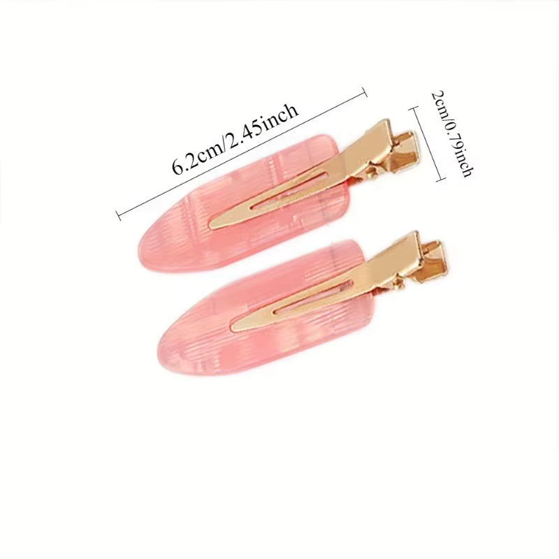 RaviMour Haarspangen, 2 Stück, Rosa Acryl, Damen - Bild 2