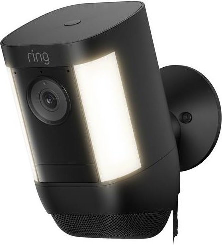 Ring Spotlight Cam Pro Plug-In WLAN IP Überwachungskamera in Schwarz mit 1920 x 1080 Pixel Auflösung - Bild 1