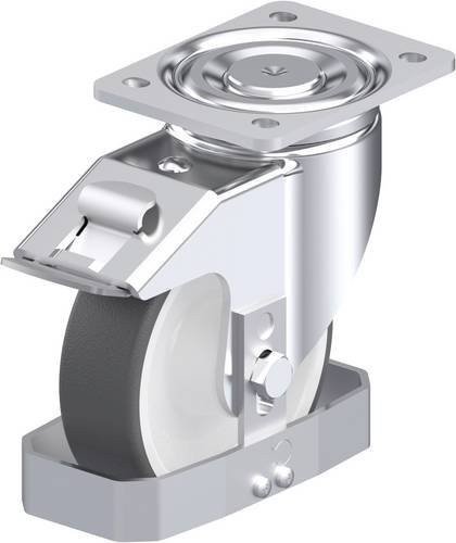 Blickle LH-POTH 150R-FI-FS Stahlblech-Lenkrolle in Silber mit 150 mm Rad-Durchmesser und 500 kg Tragfähigkeit - Bild 1