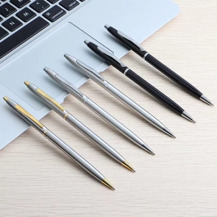 Genkky Kugelschreiber Set aus Metall mit 0,7 mm Spitze, 10 Stück in Blau, Schwarz, Silber und Gold - Bild 2