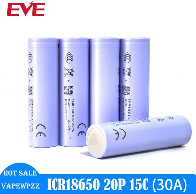 EVE High Drain Original INR18650-30PL Li-Ion Zelle, 3000 mAh, 3,65 V, Wiederaufladbare Lithium-Batterie für Power Tools - Bild 1