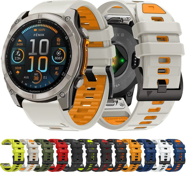 QuickFit Uhrenarmband Silikon, zweifarbig, Unisex - Bild 1