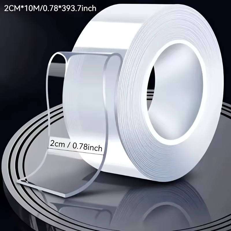 Doppelseitiges Nano-Klebeband transparent, 10 m superstarker wasserfester Klebstoff für Kunststoff, Holz, Glas und Metall - Bild 2