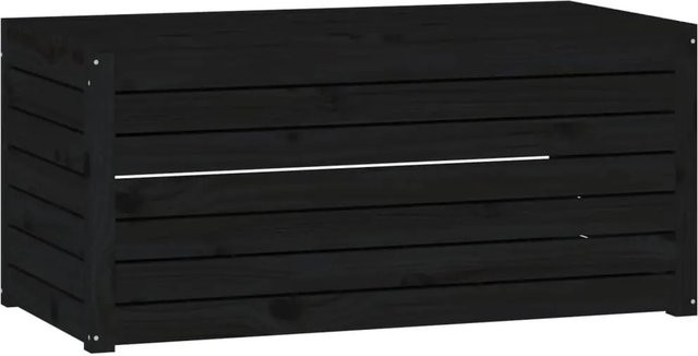 vidaXL Gartenbox aus Kiefer Massivholz in Schwarz, B/T/H: 101 x 50,5 x 46,5 cm - Bild 1