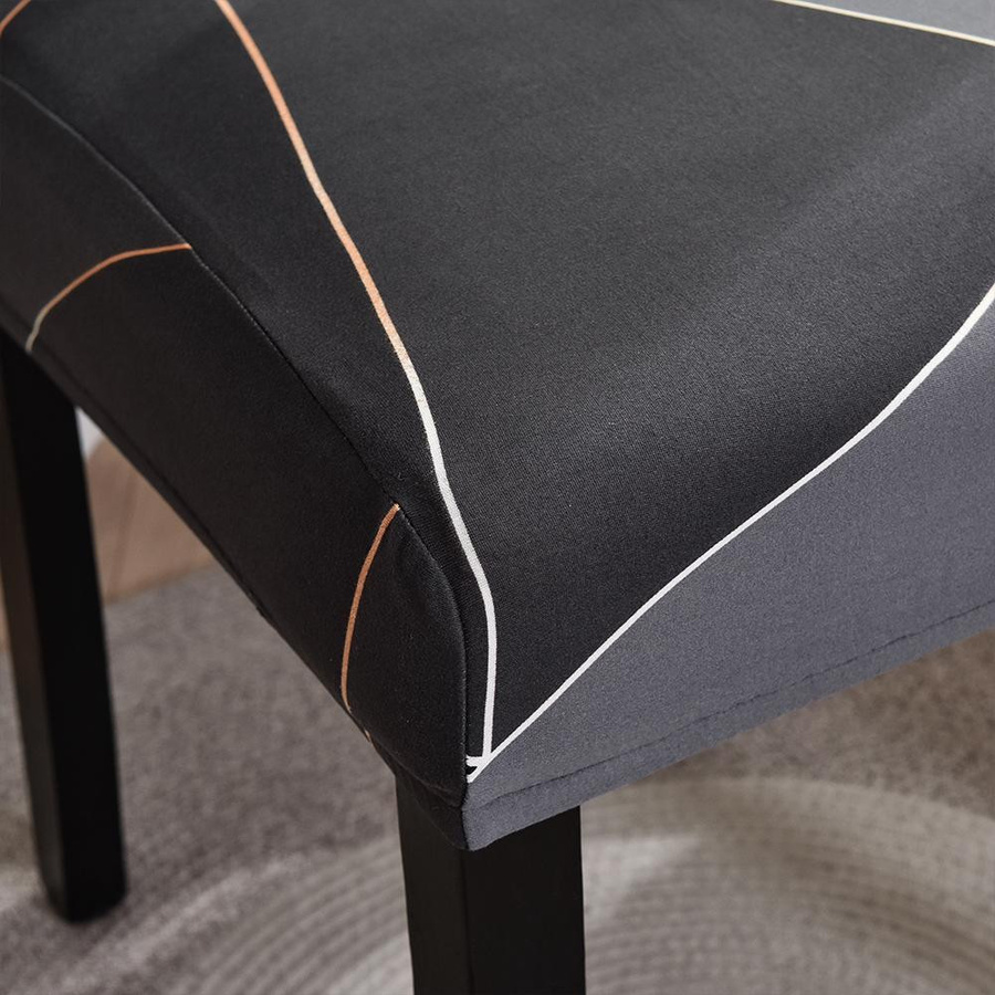 Yiran Furniture Elastischer Esszimmerstuhlbezug aus Elasthan und Polyester in schlichtem Design - Bild 2