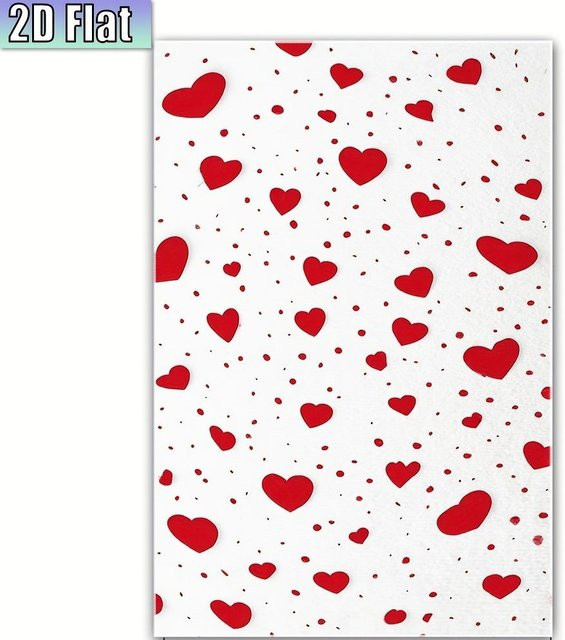 Ka Chen Muxi Badehandtuch mit rotem Herz Polka Dot Muster, weich und saugfähig, B: 40 cm, H: 60 cm - Bild 1