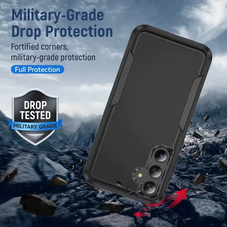 Heavy Duty Armor stoßfeste Handyhülle aus PC und TPU für Samsung Galaxy S25 Ultra S24 FE S23 S22 Plus A56 A55 A35 A16 A15 A06 in Schwarz oder Grün - Bild 5