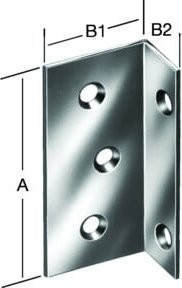 VORMANN Breitwinkel aus verzinktem Stahl, Farbe: Silber, B/T/H: 7,5 x 2,5 x 4,0 cm, Stärke: 2 mm - Bild 1