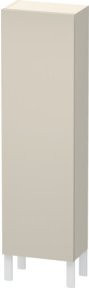Duravit L-Cube Halbhochschrank in Taupe Supermatt mit Glastür links, B/T/H: 40 x 24,3 x 132 cm - Bild 1