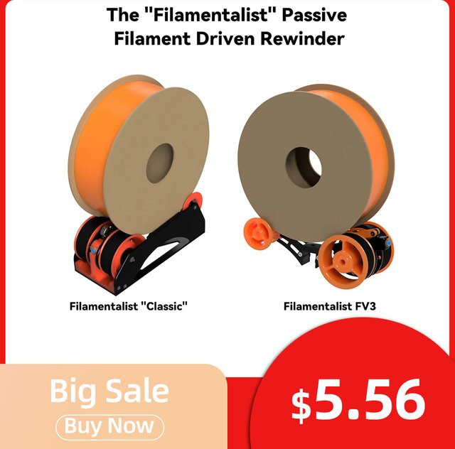 Toaiot ERCF V2 Enraged Rabbit Filamentalist Passive Rewinder V3 Komplettset für MMU-Mehrfarbdrucker in Orange - Bild 1