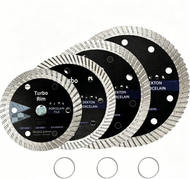RSMXYO Turbo-Diamant-Schneidescheibe für Keramikfliesen, Granit und Marmor, Durchmesser: 76 mm - Bild 1
