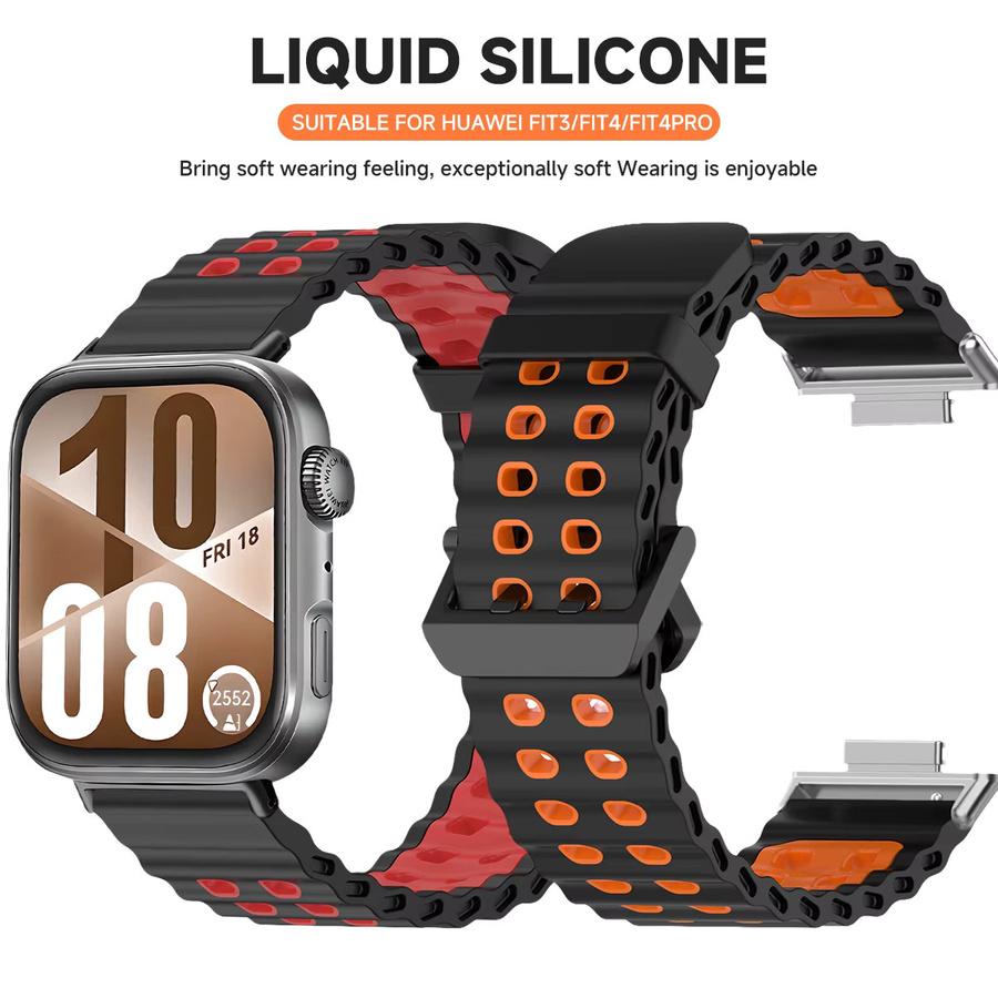 FancyWrist Uhrenarmband Silikon, Schwarz, Unisex, für Huawei Fit4 Fit3 Fit4pro - Bild 3