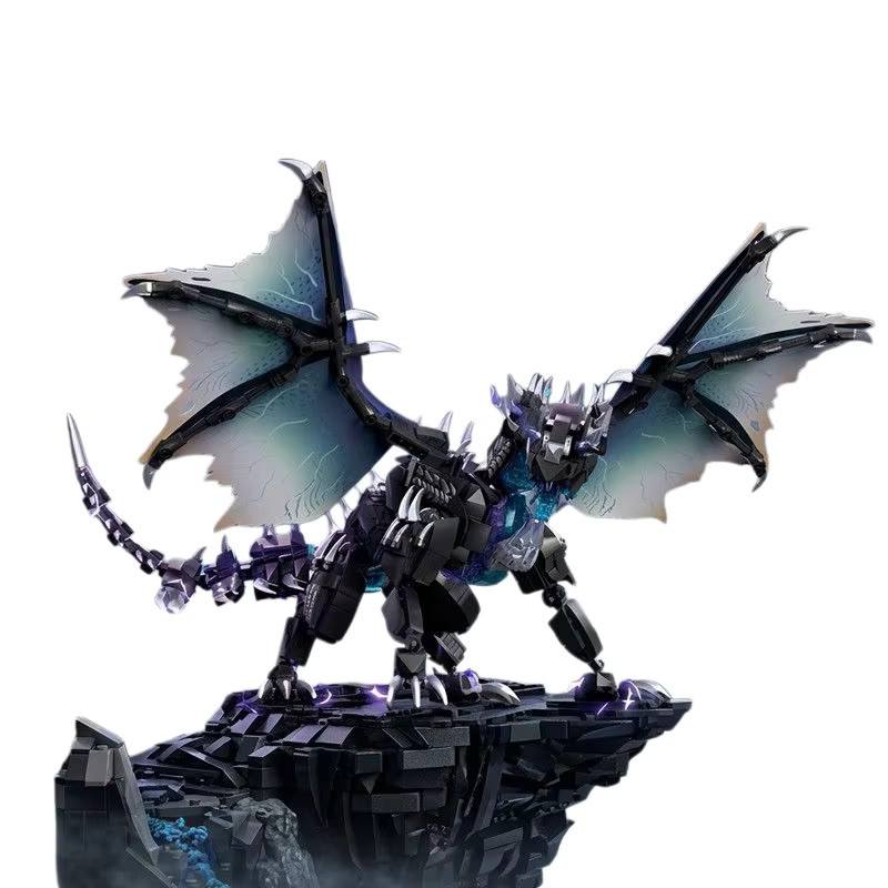 Le Yi Monster Hunter Huang Schwarzer Drache Donnerwolf-Drache, Bausatz-Modell - Bild 3