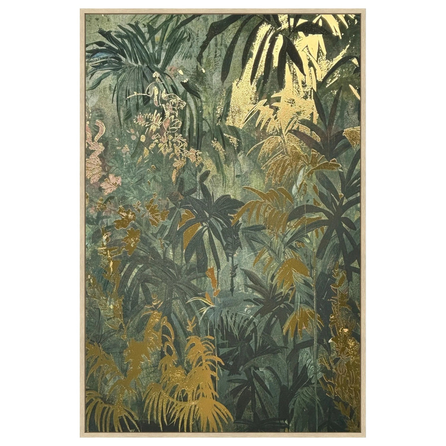 Keilrahmenbild Lotta von Mömax in Grün, Gold und Natur, B: 60 cm, H: 90 cm - Bild 2