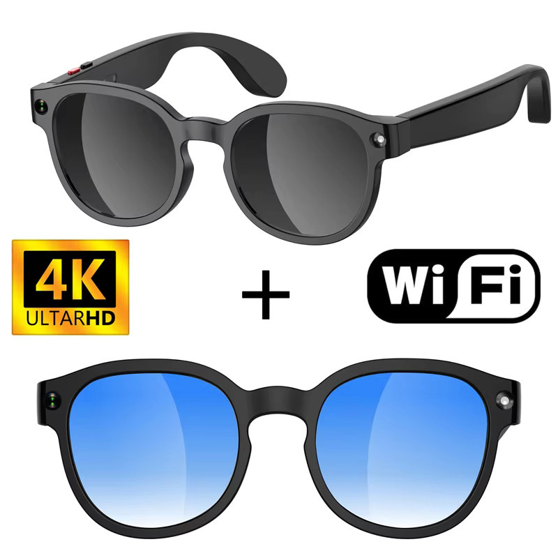 KI-Smart-Brille mit KI-Übersetzung, 8MP HD-Kamera, 4K-Aufnahme, Bildkonversation und Musikwiedergabe in Schwarz oder Weiß - Bild 7