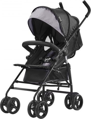 VEVOR Buggy für Babys und Kleinkinder, faltbarer Reisekinderwagen mit Carbonstahl-Rahmen und Cup Holder, Grau/Schwarz - Bild 1