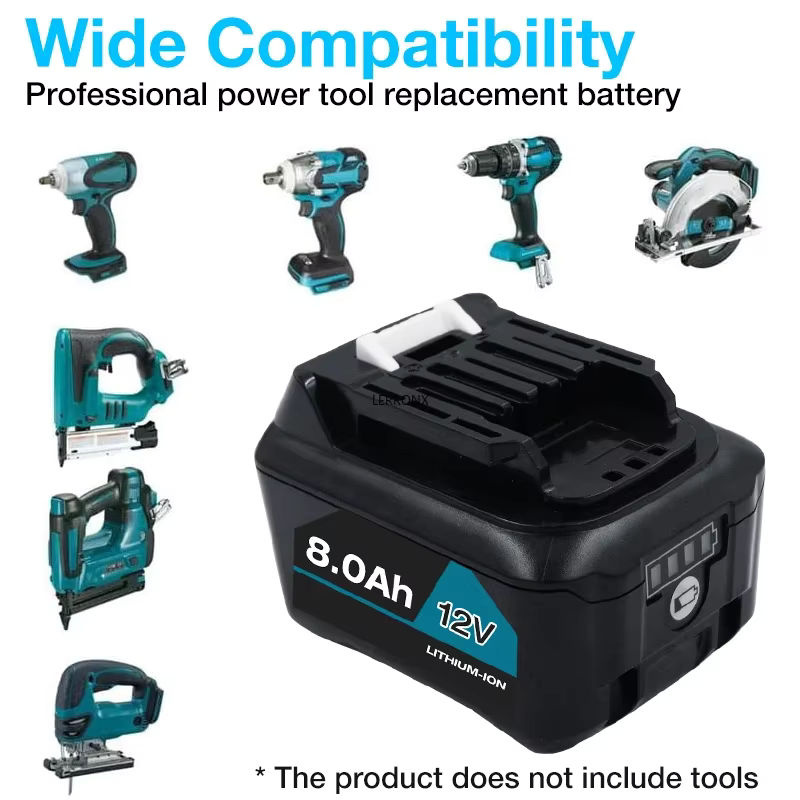 Makita Akku und Ladegerät Set für 10,8 V 12 V max. Li-Ionen-Akkus kompatibel mit BL1040 BL1040B BL1050B BL1020B BL1041 BL1016 BL1021 - Bild 5