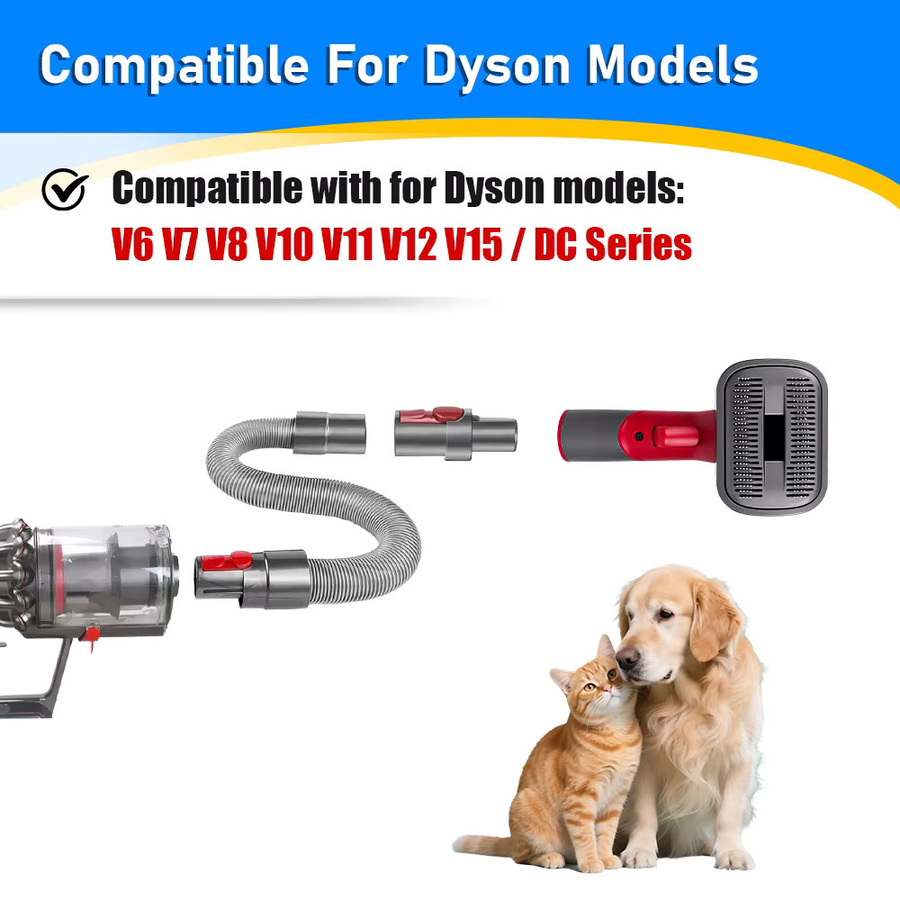 Dyson 2-in-1 Tierhaarbürsten-Set in Grau für V6 V7 V8 V10 V11 V15 Staubsauger zur Haarentfernung bei Haustieren - Bild 2