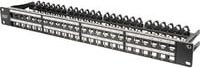 Digitus Modulares High Density Patchpanel 48 Port, geschirmt, Schwarz, 1 HE, Breite: 48,3 cm - Bild 1