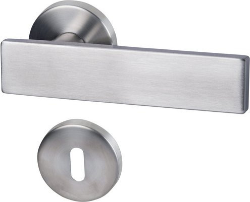 ALPERTEC Rosettengarnitur aus Edelstahl in Silber mit gebürsteter Oberfläche - Bild 1