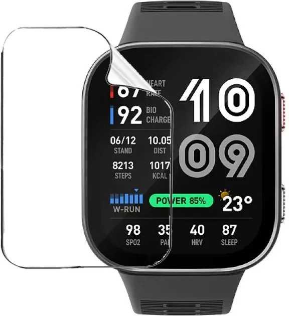 Amazfit Bip Max Displayschutzfolie, Hydrogel, Silikon, transparent - Bild 1