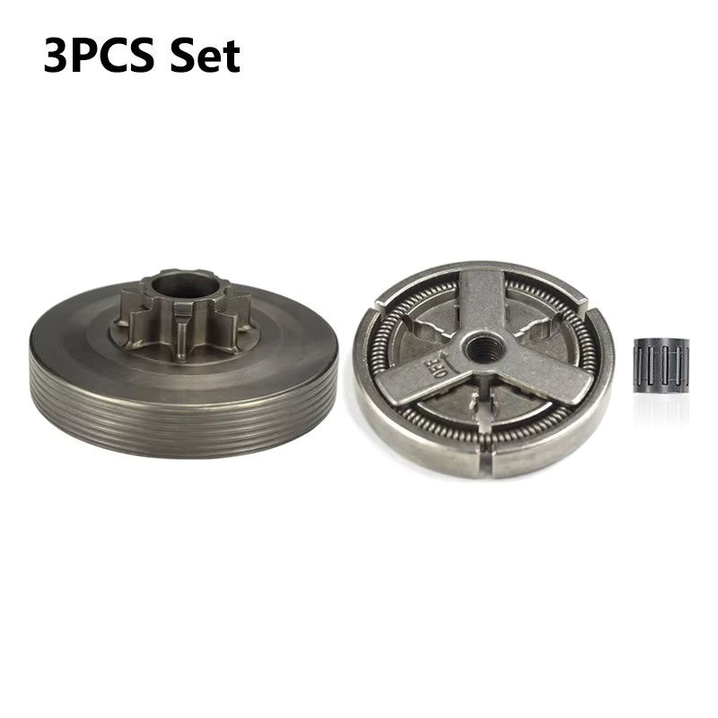 XCAN 3er-Set Kupplung Trommel Kupplung Abdeckung und Nadellager in Silber für 45cc 52cc 58cc Kettensägen Ersatzteile - Bild 4