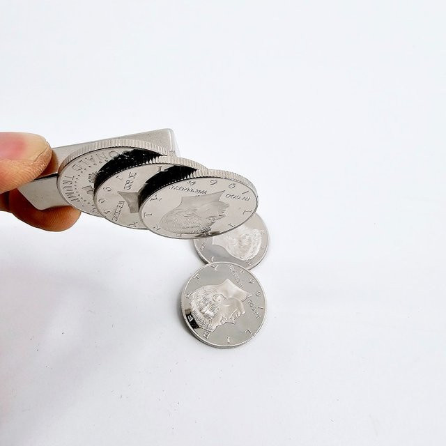 Magic.Factory Stahl Half Dollar Zaubertricks, 5-teiliges Set - Bild 1