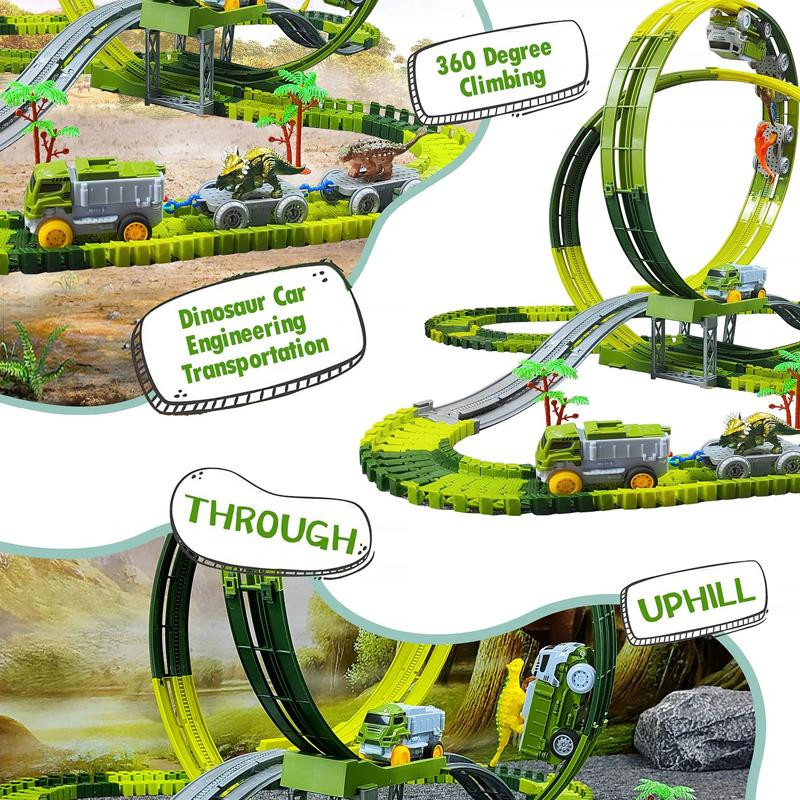 Linyi toy Dinosaurier Rennstrecke mit Auto Bunt / Mehrfarbig - Bild 5