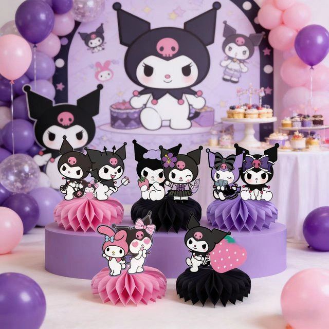 Keeppley Kuromi Honeycomb Tischdeko für Kindergeburtstage und Babypartys - Bild 1