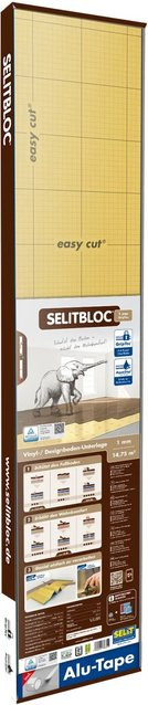 Selitbloc GripTec Trittschalldämmung mit AquaStop Dampfsperre, Dicke: 1 mm, Fläche: 15 m² - Bild 1