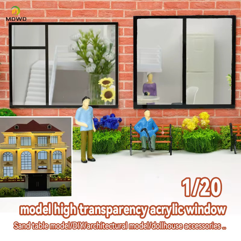 MDWD Diorama-Set, Miniatur-Fenster- und Türmodellbau-Szenenmaterialien, Kunststoff - Bild 2