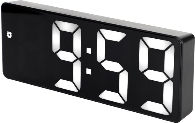 Digitaler LED Spiegel Wecker von Tooarts in Grau, wiederaufladbar und geräuschlos - Bild 1