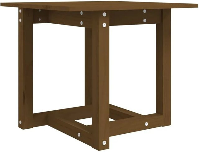 vidaXL Couchtisch aus Massivholz Kiefer in Honigbraun, B/T/H: 50 x 50 x 45 cm - Bild 1