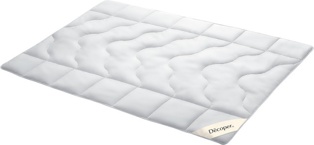 Decoper Faserdecke aus Faservlies mit Baumwollbezug, Weiß, B: 135 cm, L: 200 cm - Bild 1