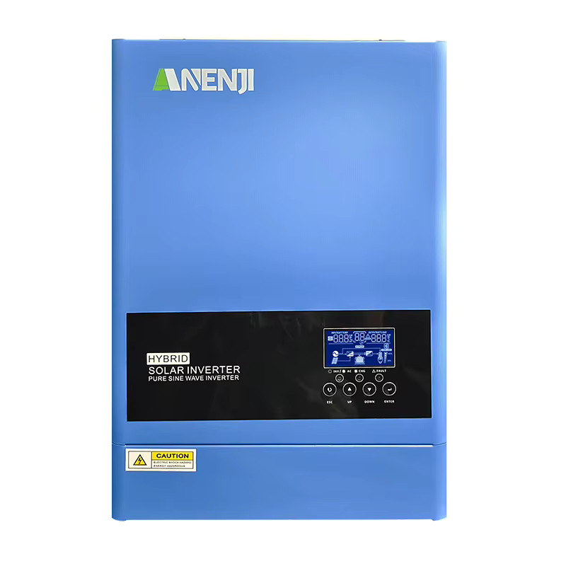 ANENJI Hybrid-Solarwechselrichter On-Grid Off-Grid 6,2KW mit MPPT Laderegler, Reine Sinuswelle, Farbe: Blau - Bild 3