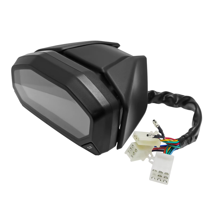 RYSJM Digitaler Motorrad Tachometer mit LED LCD Display und Hintergrundbeleuchtung in Schwarz für 1, 2 oder 4 Zylinder - Bild 5