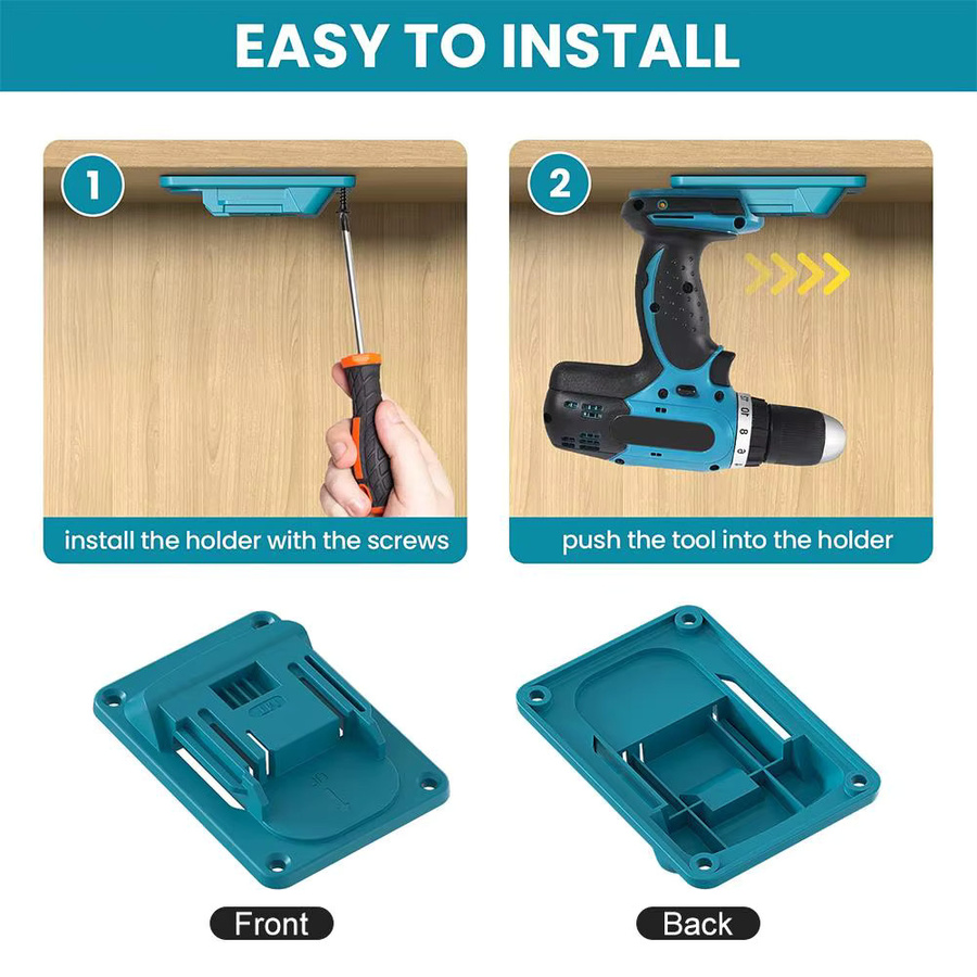 Wandhalterung für Makita 18V Akku und elektrische Werkzeuge zur Wandmontage, 1 Set - Bild 5