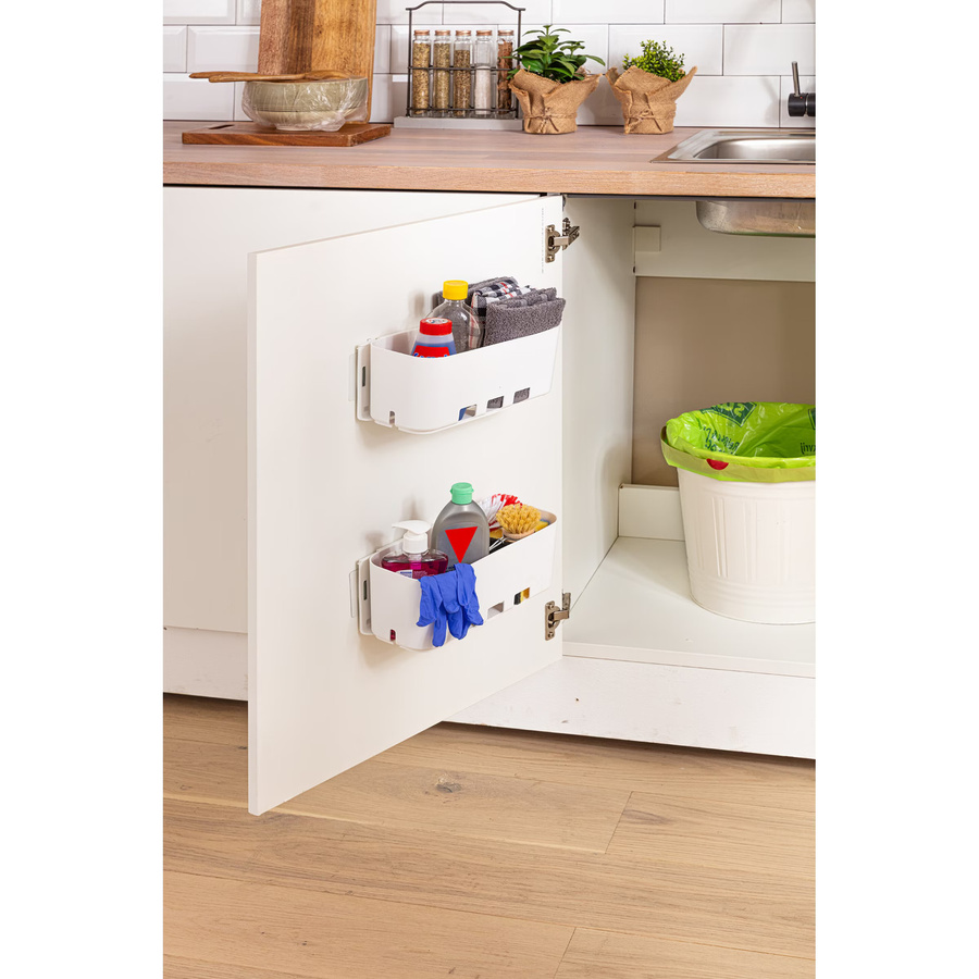 Genialo Schrankorganizer Ausziehbar Schubladeneinsatz aus Kunststoff in Weiß - Bild 2