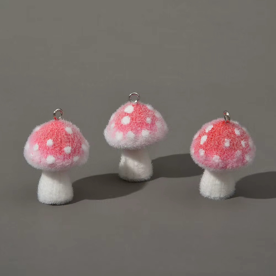 3er-Set Pilz Charms Anhänger, Harz, Bunt, Unisex - Bild 1