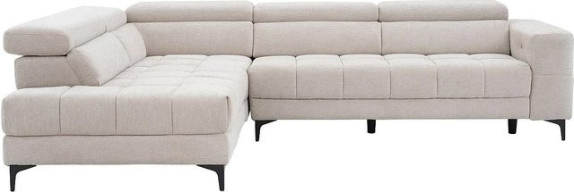 Vente-unique Relaxsofa Moniso in Beige mit L-Form und elektrischer Funktion, Breite: 298 cm - Bild 1