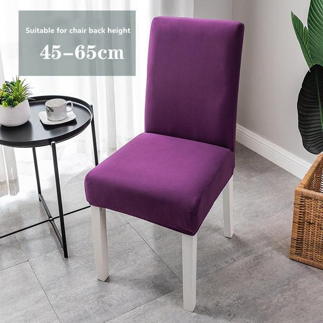 Housmife Elastischer Stuhlbezug für Esszimmerstühle mit hoher Rückenlehne in Violett - Bild 1