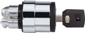 Schneider Electric Schlüsselschalter 2-stufig rastend Nr. 455 ZB4BG2 in Schwarz und Silber aus Metall - Bild 1