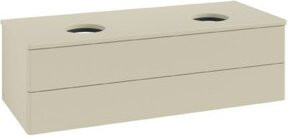 V&B Waschtischunterschrank Antao ohne Frontstruktur in Lacquer Grau, B/T/H: 120 x 50 x 50 cm - Bild 1